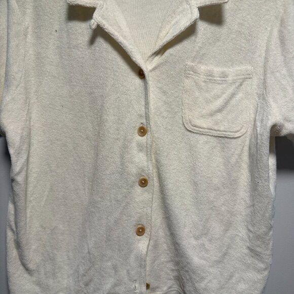 Gap Cotton Beach Terry Button Up Small - Picture 3 of 5